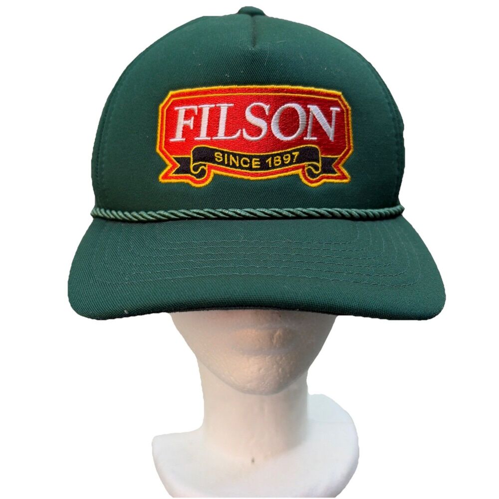Filson Harvester Cap Spruce Green Rope Filson Since 1897 Embroidered on Front
